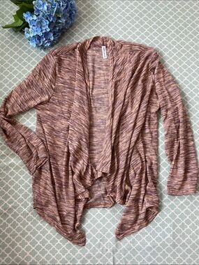NEW Hot Ginger Mocha Drape Front Cardigan 3X